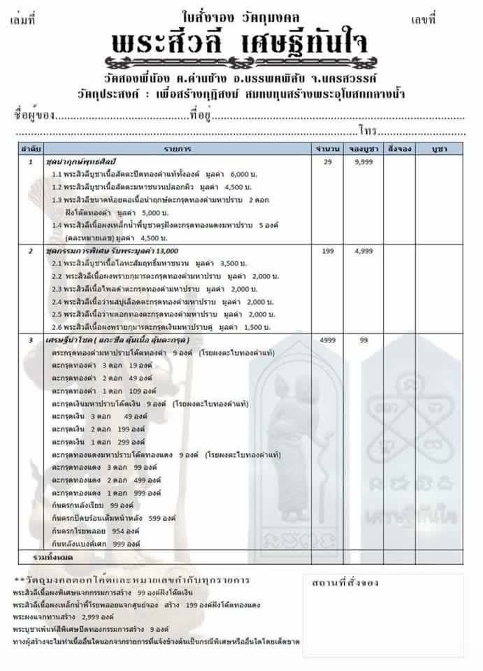 พระสิวลี เศรษฐีทันใจ